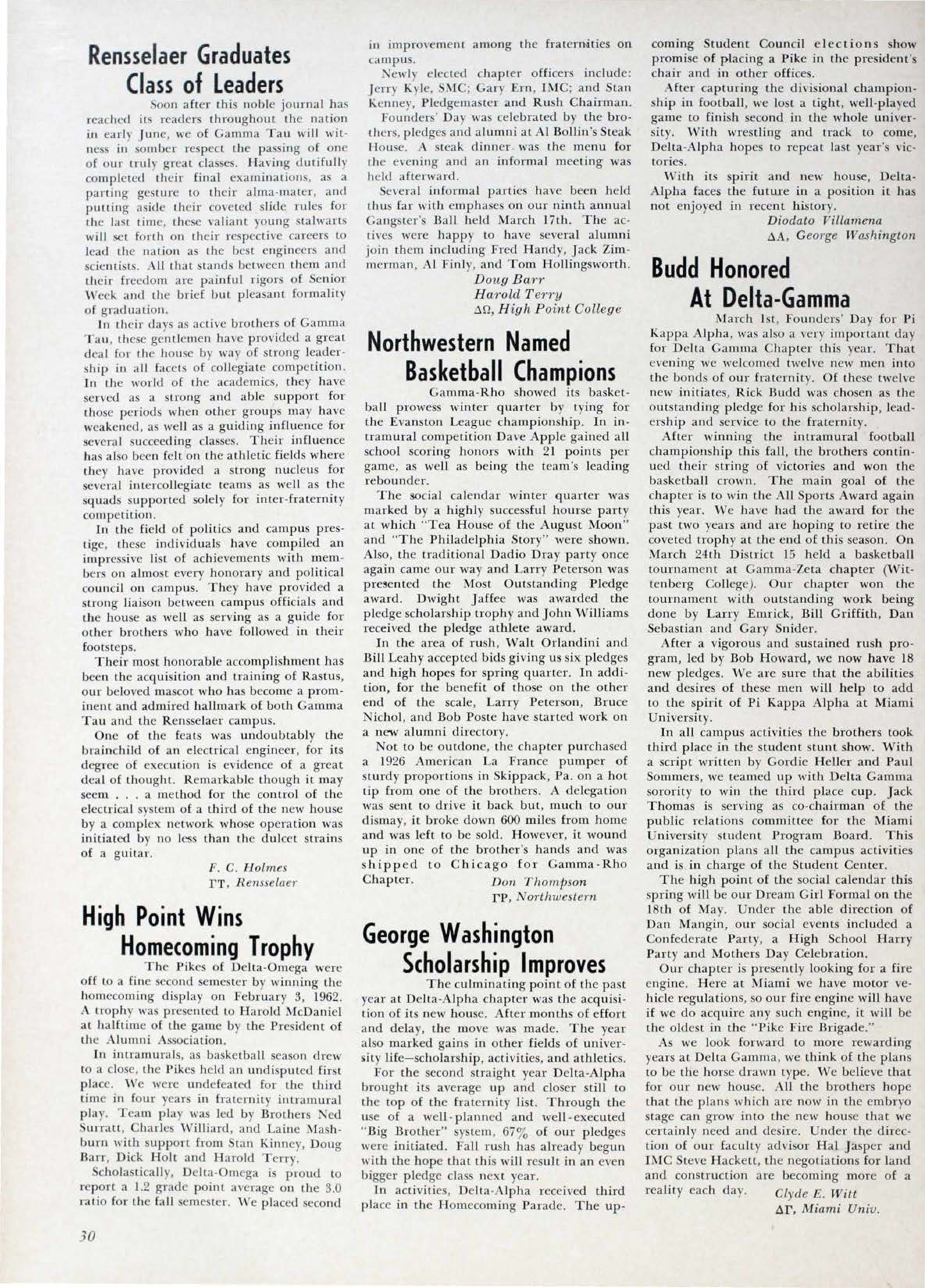 Rensselaer Graduates Class Of Leaders